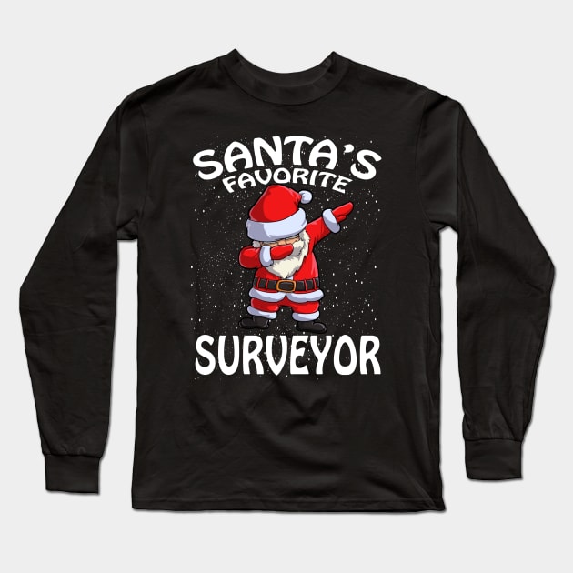 Santas Favorite Surveyor Christmas Long Sleeve T-Shirt by intelus